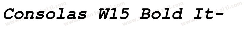 Consolas W15 Bold It字体转换